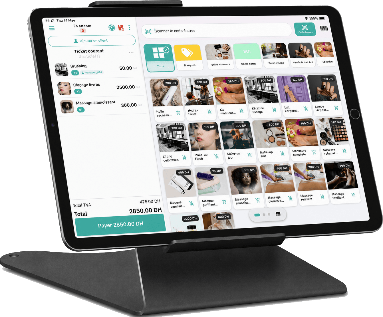 Logiciel caisse enregistreuse maroc sur iPad QuickCom