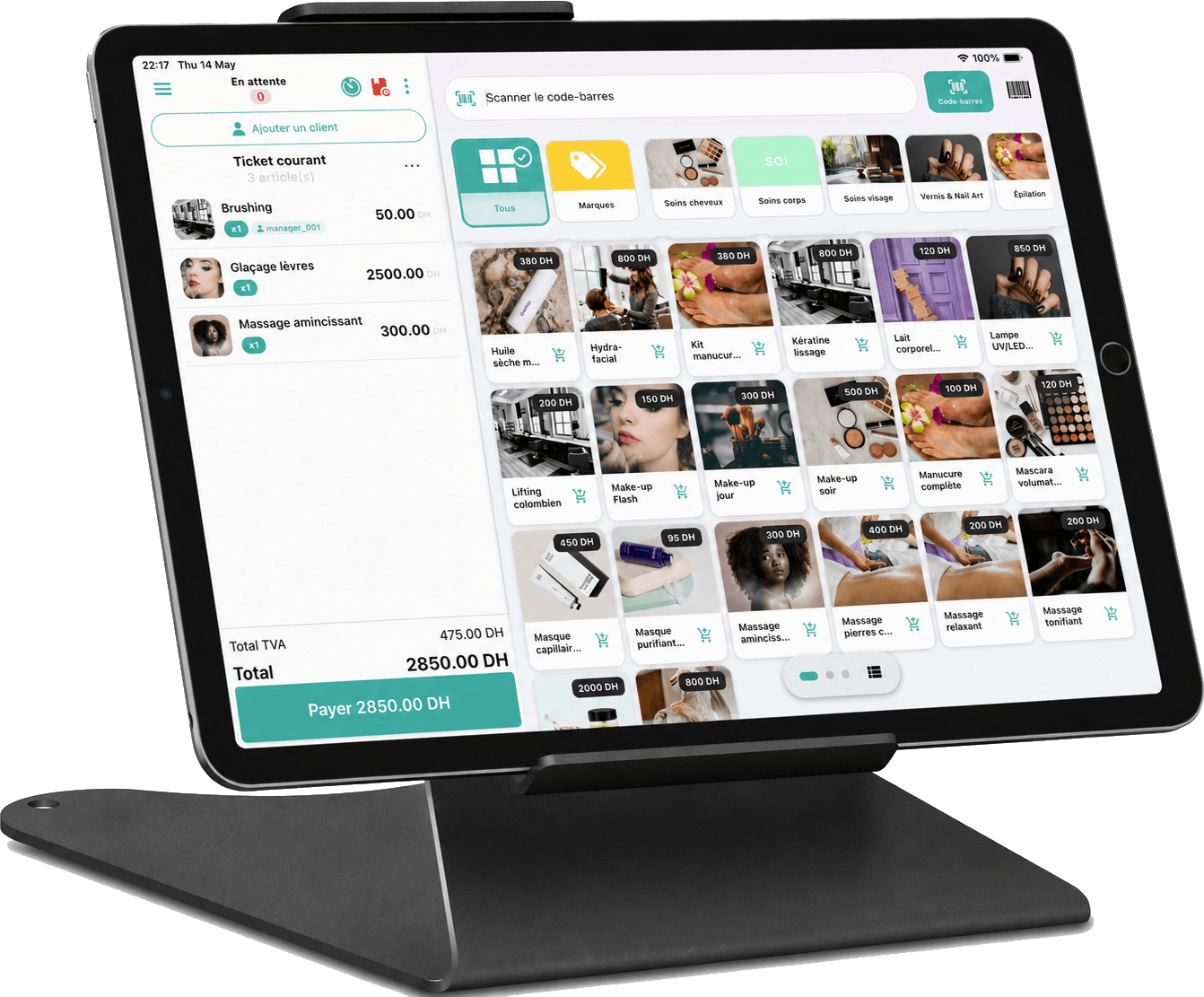 Logiciel caisse enregistreuse maroc sur iPad QuickCom