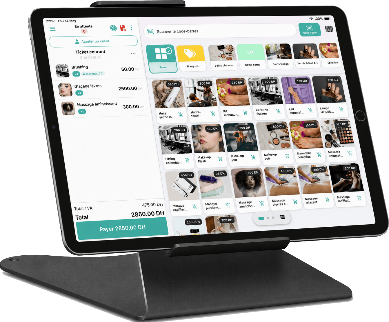 Caisse enregistreuse Maroc — QuickCom POS sur iPad